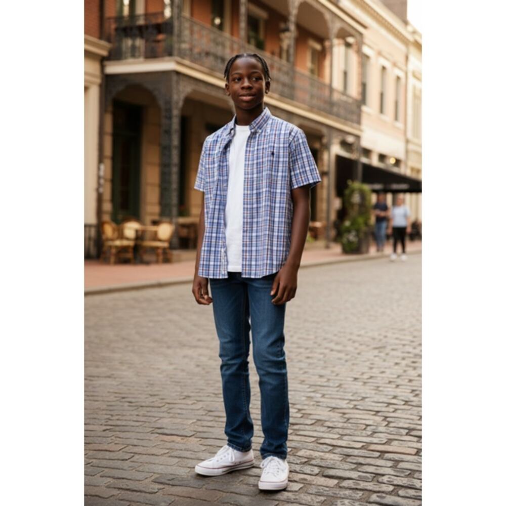 Polo Ralph Lauren Boys Button Down Shirt Small Plaid